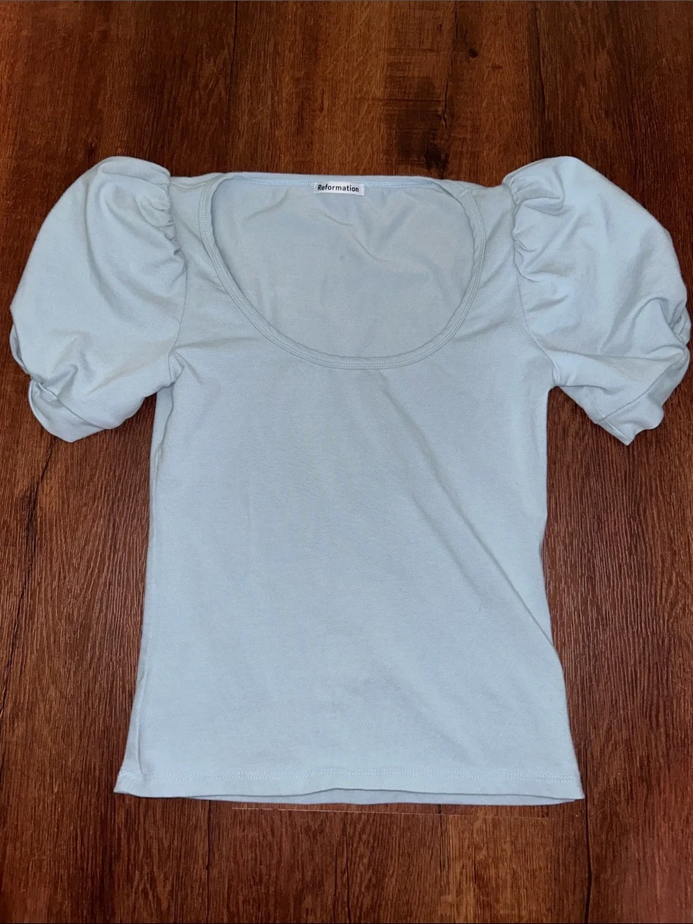 Reformation Frances Knit Top - Light Blue - Women’s XS